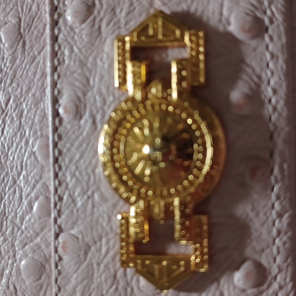 Gianni Versace Genuine Ostrich Blush Pink Card Wallet - Picture 7 of 7